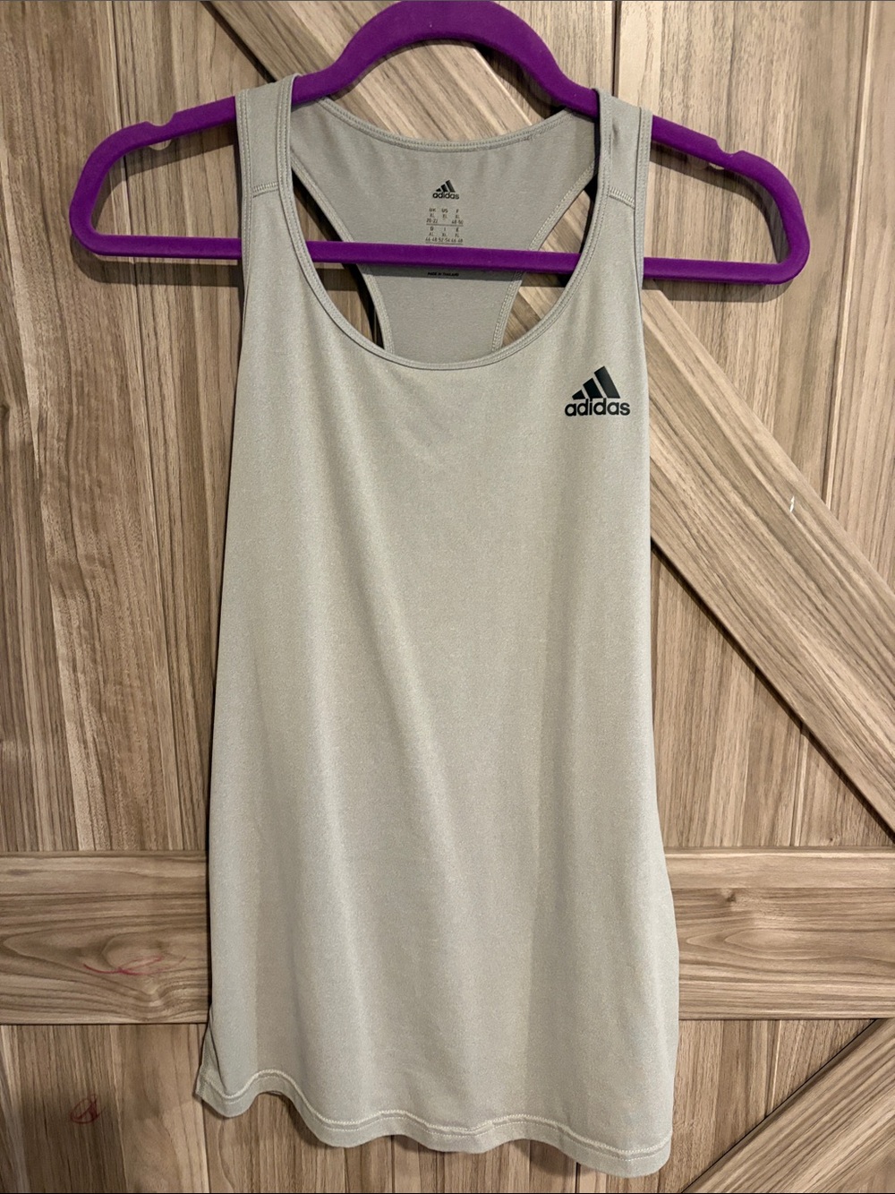 adidas Light Gray Racerback Athletic Tank